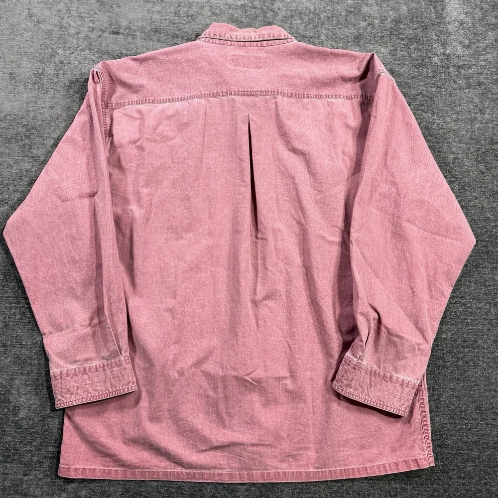 Red Head Brand Co. Button Up Long Sleeve Red Men's Size XXL Elbow Patches‎ VTG - Picture 2 of 15